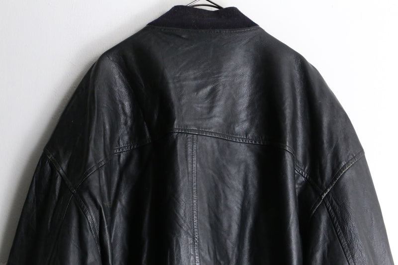 black color goat leather jacket