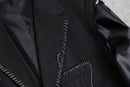 "Re:make" button stitch tailored jacket