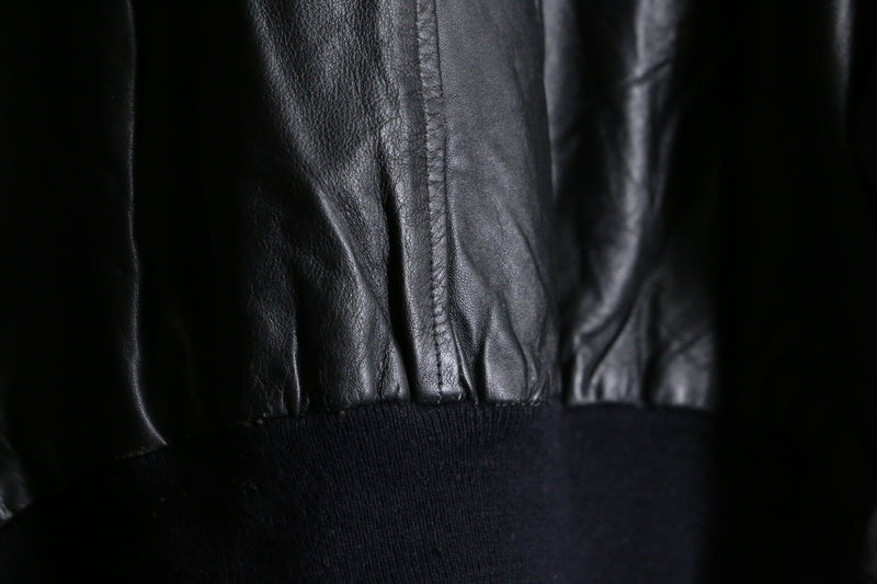 black color goat leather jacket