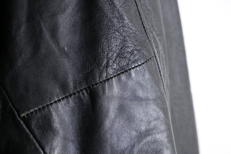 black color goat leather jacket