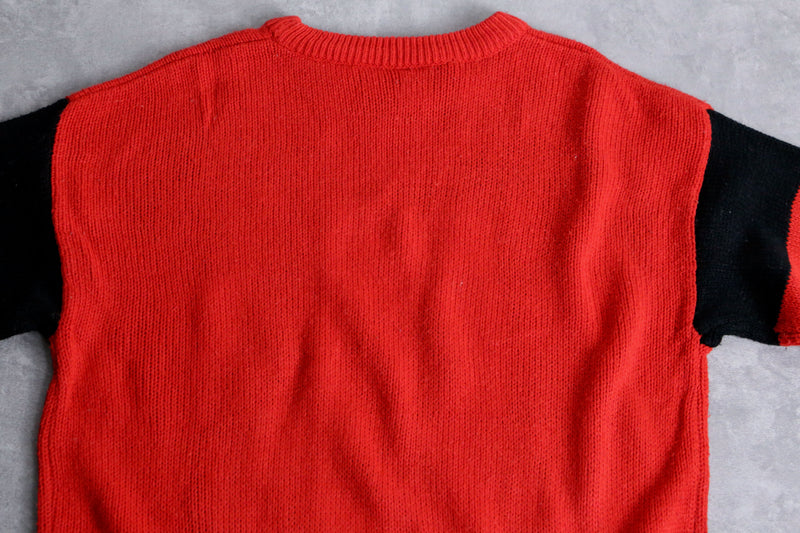 “mickey” design red color knit