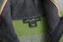 "Eddie Bauer" nordic taset double zip wool knit