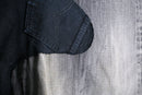 "Re:make" asymmetrical denim docking jacket