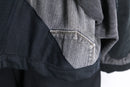 "Re:make" asymmetrical denim docking jacket