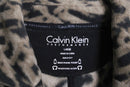 ”Calvin Klein” leopard design double riders motif fleece vest