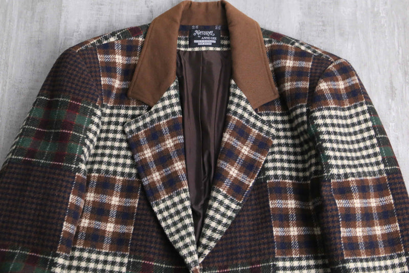various check pattern 2B tailored jacket