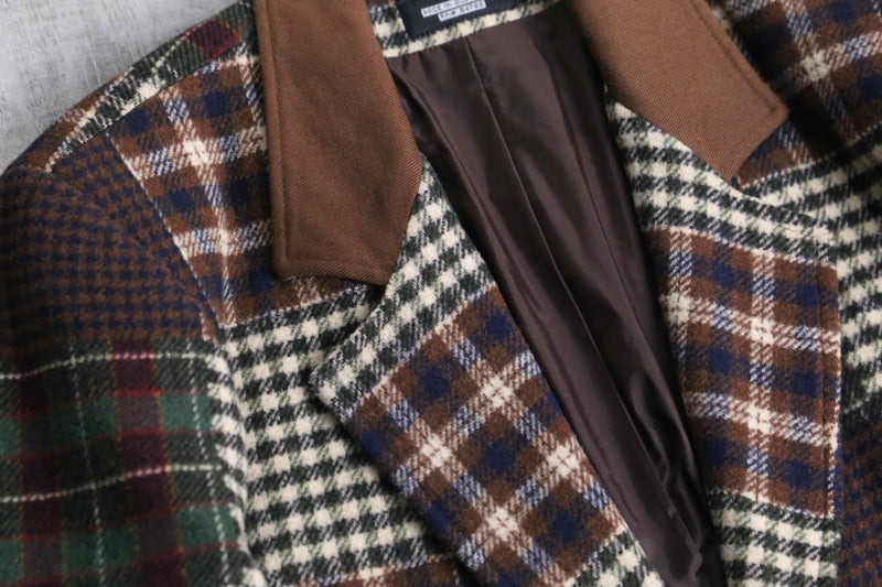 various check pattern 2B tailored jacket