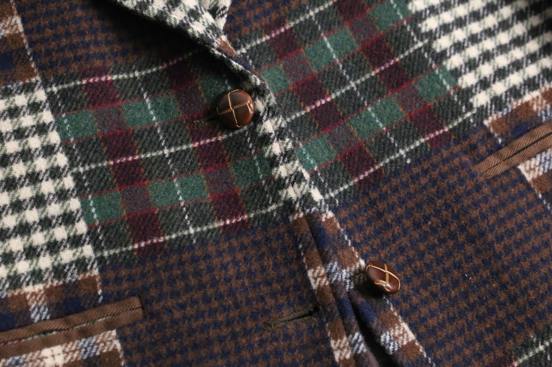 various check pattern 2B tailored jacket