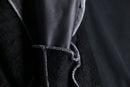"Re:make" leather×mohair patchwork dolman cardigan