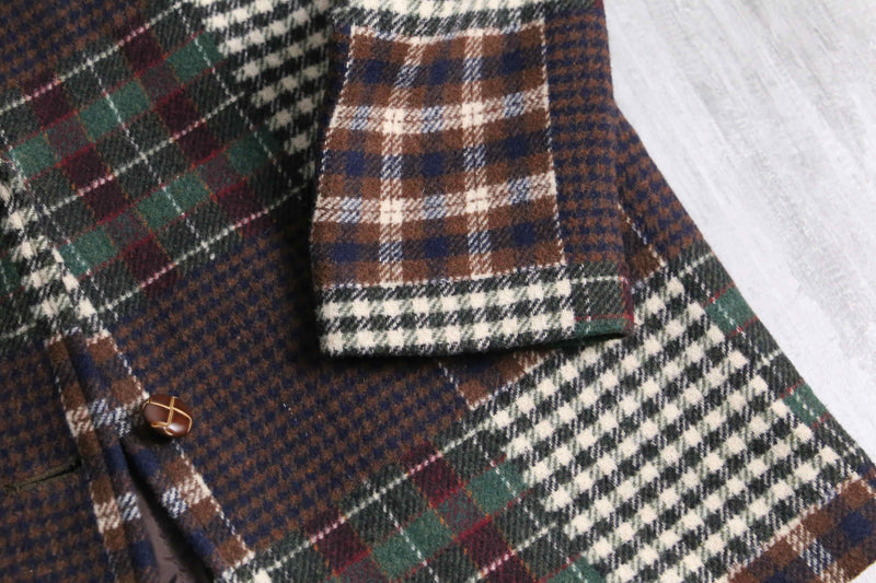 various check pattern 2B tailored jacket