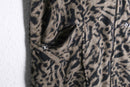 ”Calvin Klein” leopard design double riders motif fleece vest