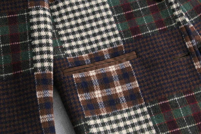 various check pattern 2B tailored jacket