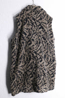 ”Calvin Klein” leopard design double riders motif fleece vest