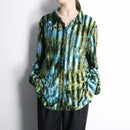 gradation stripe sheer L/S shirt