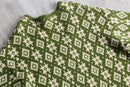 70’s~80’s geometric pattern Vneck wool knit