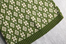 70’s~80’s geometric pattern Vneck wool knit