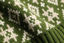 70’s~80’s geometric pattern Vneck wool knit