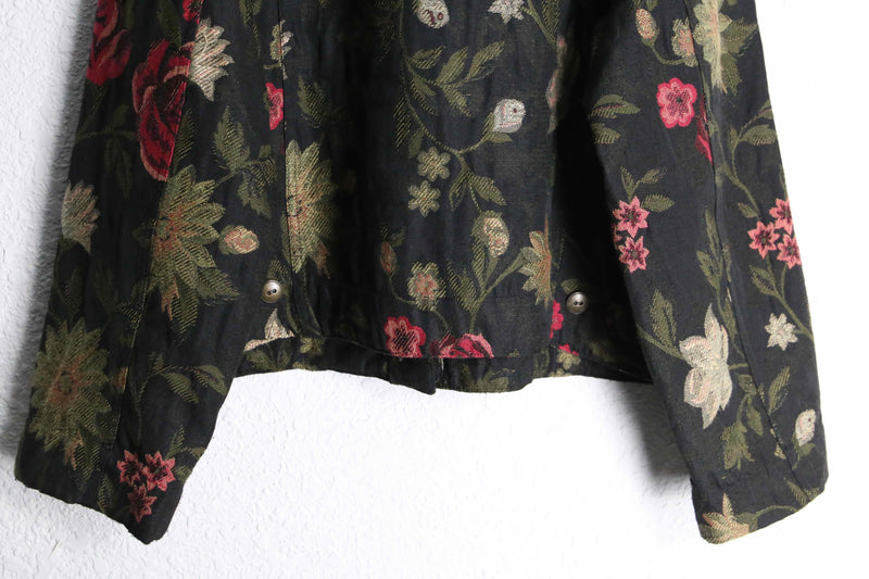 "CHICO'S" rose design gobelin tracker jacket