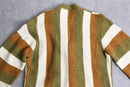 70's vintage stripe wool cardigan