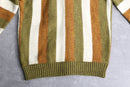 70's vintage stripe wool cardigan