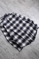 “craft & barrow” monotone ombre check shirt