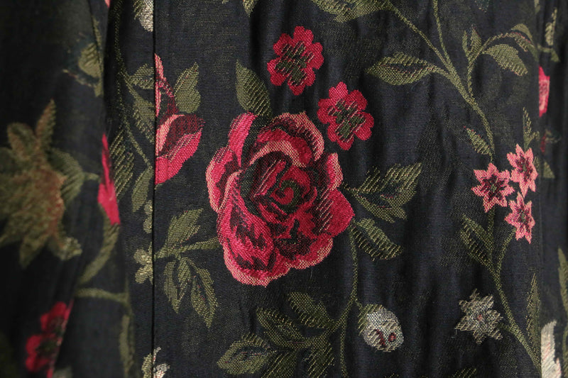 "CHICO'S" rose design gobelin tracker jacket