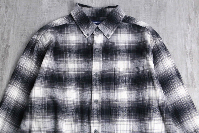 “craft & barrow” monotone ombre check shirt