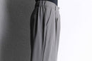 gray wide easy two-tuck slacks