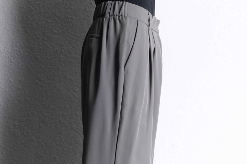 gray wide easy two-tuck slacks