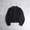 black lace zip-up jacket