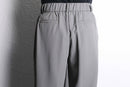 gray wide easy two-tuck slacks