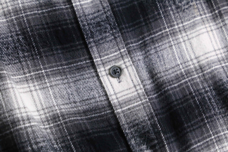“craft & barrow” monotone ombre check shirt