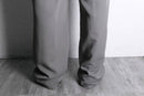 gray wide easy two-tuck slacks
