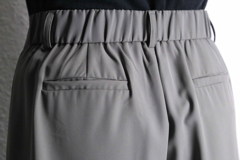 gray wide easy two-tuck slacks
