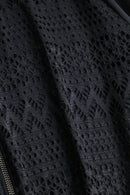 black lace zip-up jacket