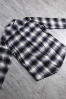 “craft & barrow” monotone ombre check shirt