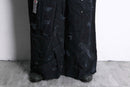 "Re:make" black buggy flare big denim pants