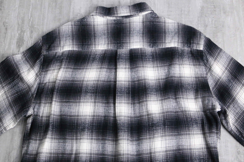 “craft & barrow” monotone ombre check shirt