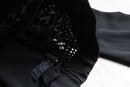 black lace zip-up jacket