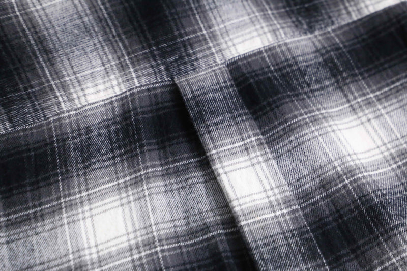 “craft & barrow” monotone ombre check shirt