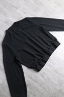 black lace zip-up jacket