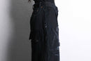 "Re:make" black buggy flare big denim pants
