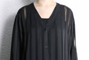 black stripe sheer shirt