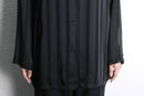 black stripe sheer shirt