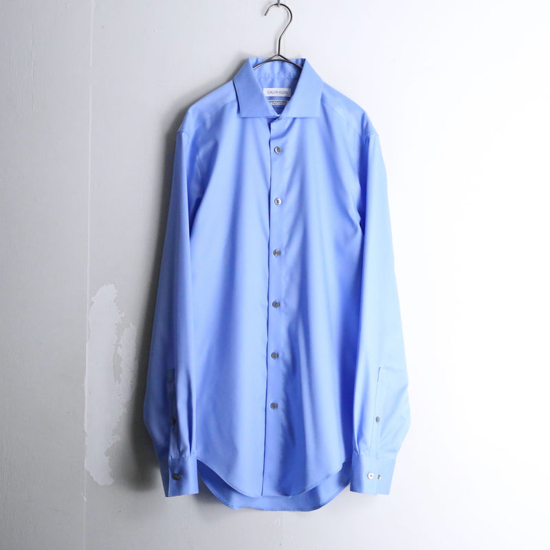 "Calvin Klein" blue cotton dress L/S shirt