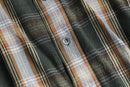 green base tartan check light flannel shirt