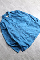 blue botanical embroidery shirt｜ジャケットの古着 詳細2
