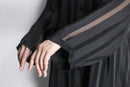 black stripe sheer shirt
