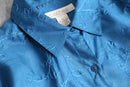 blue botanical embroidery shirt｜ジャケットの古着 詳細5