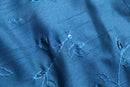 blue botanical embroidery shirt｜ジャケットの古着 詳細7